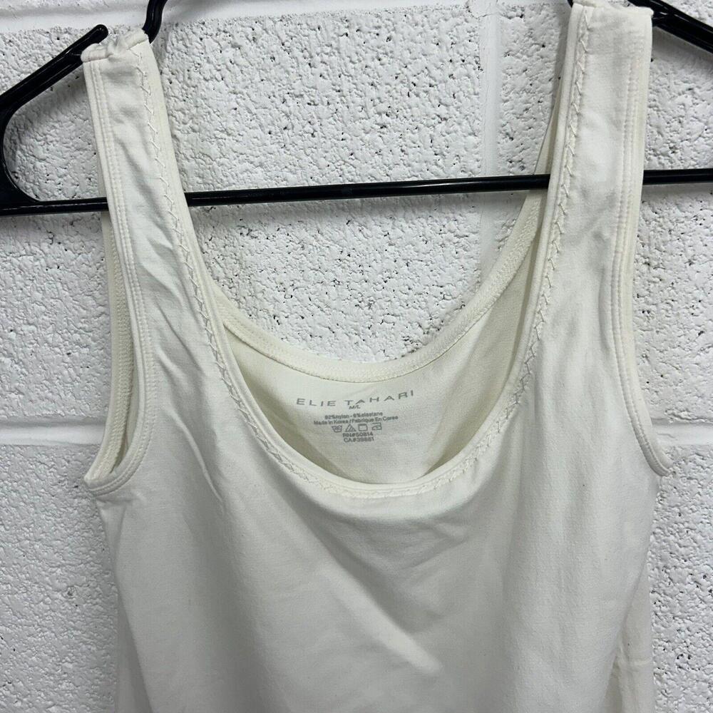 Elie Tahari White Tank Top (M/L) - Picture 2 of 4